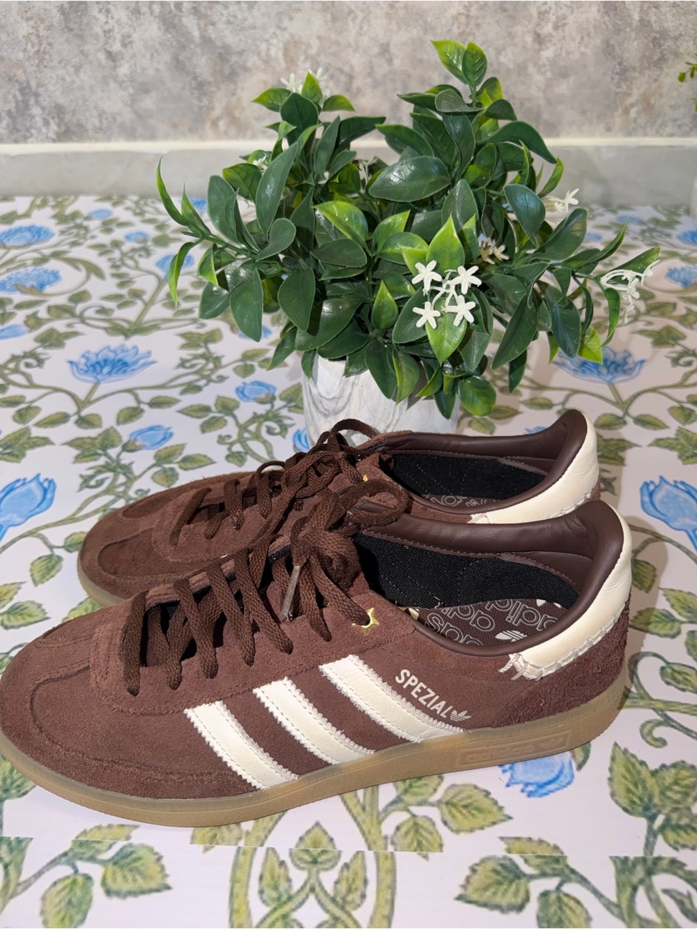 adidas Spezial Brown and White Suede Sneakers